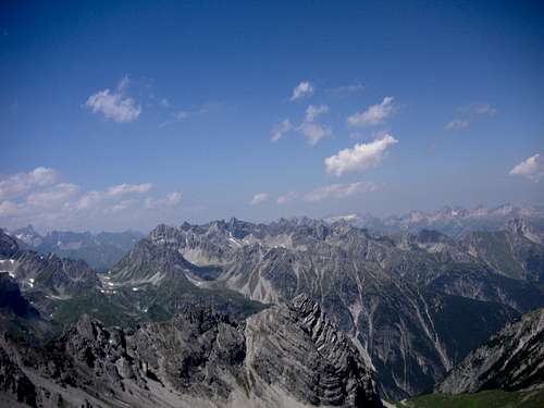 View to Lechtal and Allgäu Alps