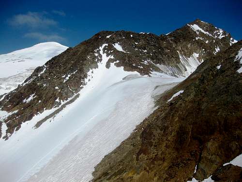 250 m below the summit