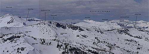 View NW from Mt. Tallac.

...