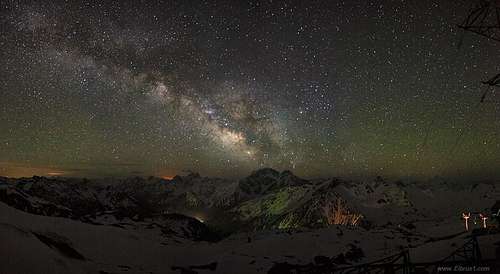 Caucasus... Milky way... Real Color of the Night.