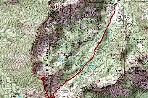 Map of Crystal Mountain Route