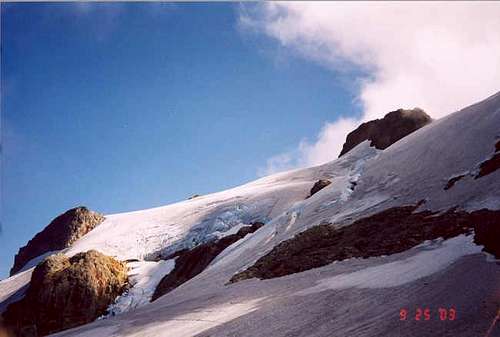 View of the summit icecap...