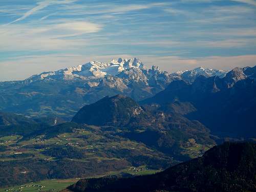 Dachstein seen from Berchtesgadener Hochthron