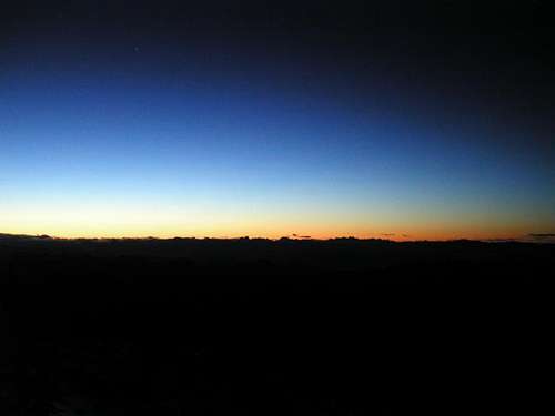 Beautiful sunrise above Monte...