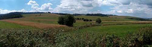 Landscape in the SW of the Pieniny