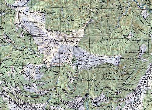 Monte Muggio Map