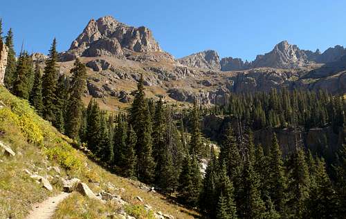 The upper Chicago Basin Trail