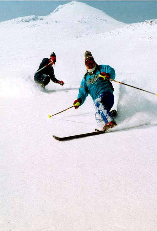 Father and Son Telemark Skiing