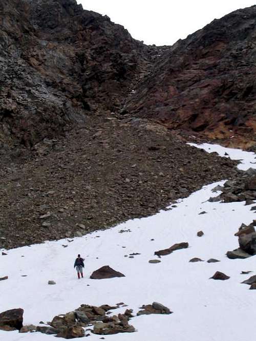 This photo shows the couloir...
