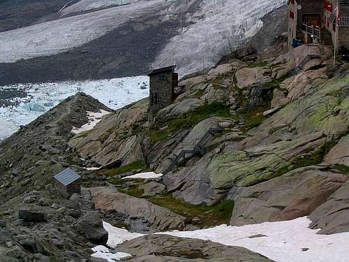Descent from the Monte Rosa Hut