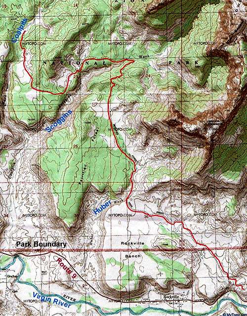 Map of Chinle Trail
