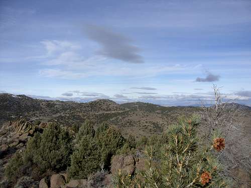 View northwest from the west summit
