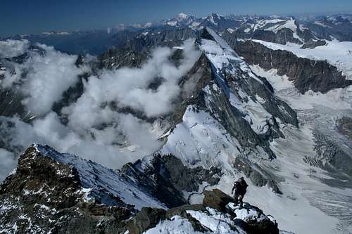 Mont Blanc from Italian ridge