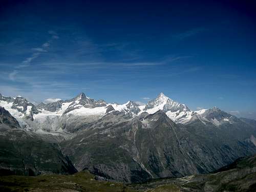 Famous Pennine Alps Mountains