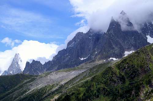 Northern Aiguilles de Chamonix from the WSW