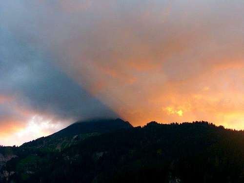 Sunset on Mont de Grange...