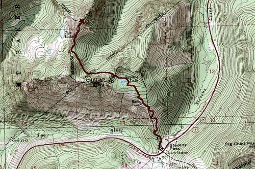 Tye Peak Map Route