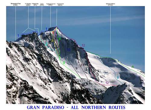 Gran Paradiso  (4.061m)  All Northern Routes