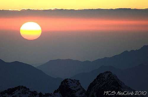 Sunset from the top of Toubkal