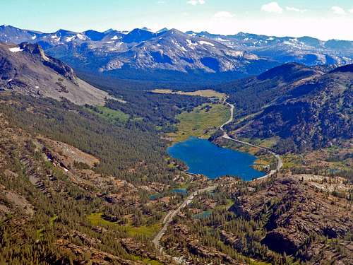 Tioga Pass area from Tioga Peak