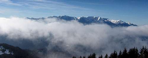 Bucegi seen from Piatra Mare peak