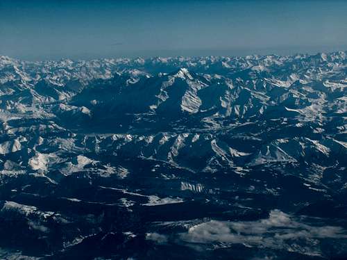 Mont Blanc group and Grandes Jorasses