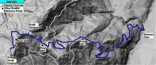 Big Foot Hill Route Map