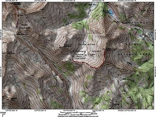 A topo map of the West Ridge...