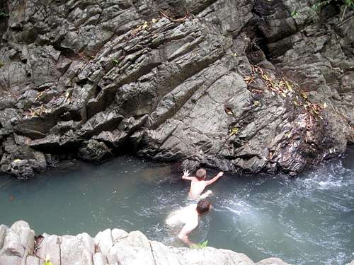 Swimming up the gorge