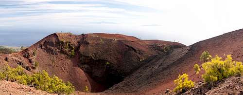 Looking into the crater of Volcan Martin