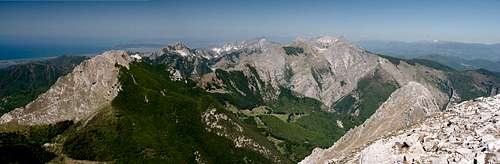 The northern Alpi Apuane