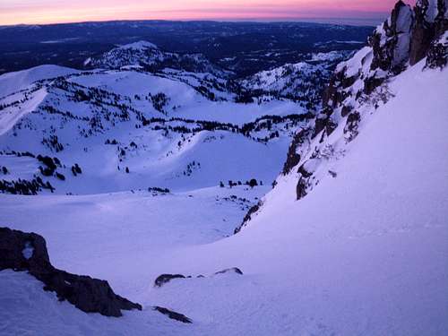 Dawn on the south face