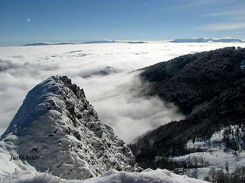 Above clouds on Jahorina mountain