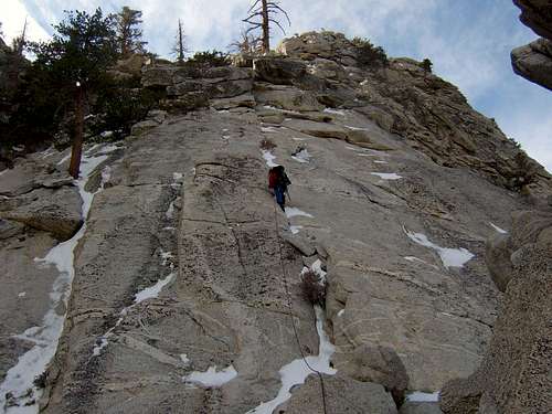 Tahquitz Rock to Lookout Tower Traverse in winter
