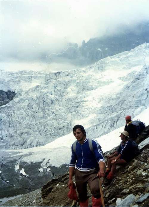 Valpelline's Head (3796m) & Tsa de Tsan Glacier on 1976 