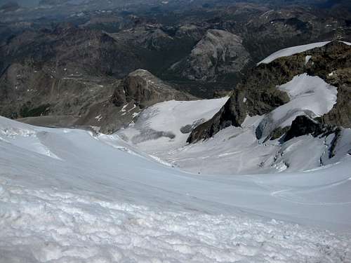 View over the Pers Glacier from Piz Palü east