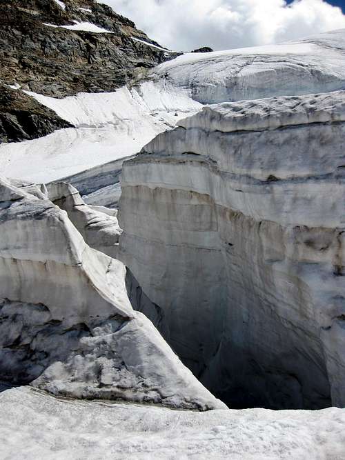 Crevasses on the Pers Glacier
