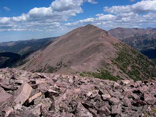 View from the summit looking...