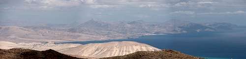Summit view: south coast of Fuerteventura