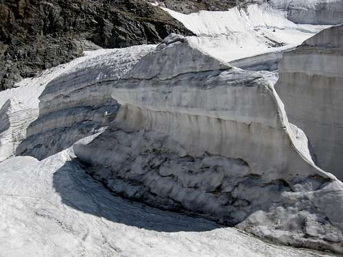 Crevasses on the Pers Glacier
