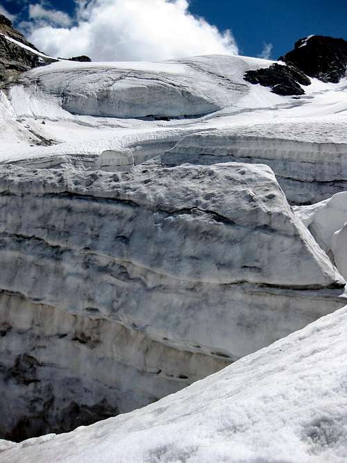 Big Crevasse on the Pers Glacier