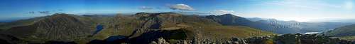 Panorama of the view from the Summit of Y Garn