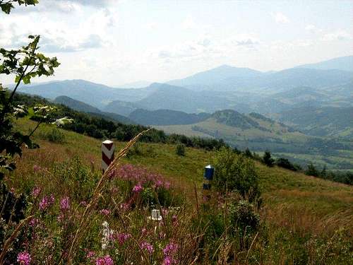 View from Bukowska Pass (1100 m)