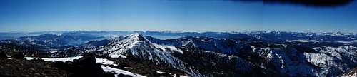 Panoram of Tahoe from Mount Houghton