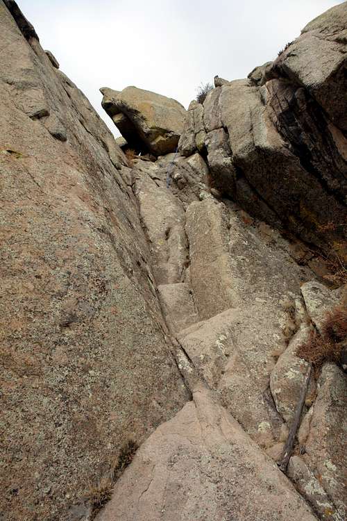 The route to the top of  the east summit tower on Organ Needle