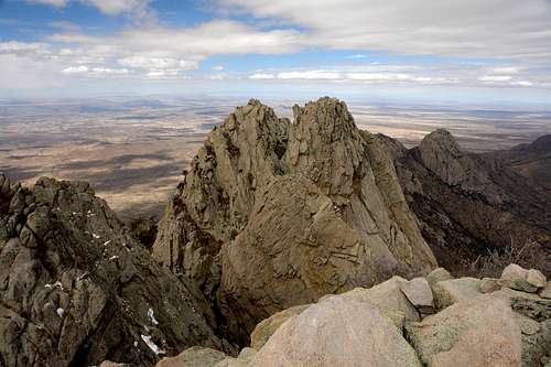 Little Squaretop from the east summit of Organ Needle
