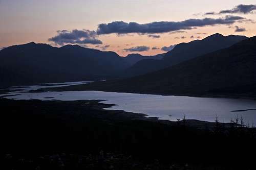 Loch Loyne after sunset