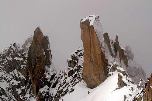 Arête des Cosmiques' central section