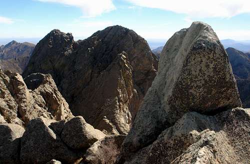 Little Squaretop Summit Block with Organ Needle in the background