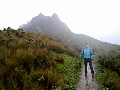 totally wet on the way up to Rucu Pichincha.